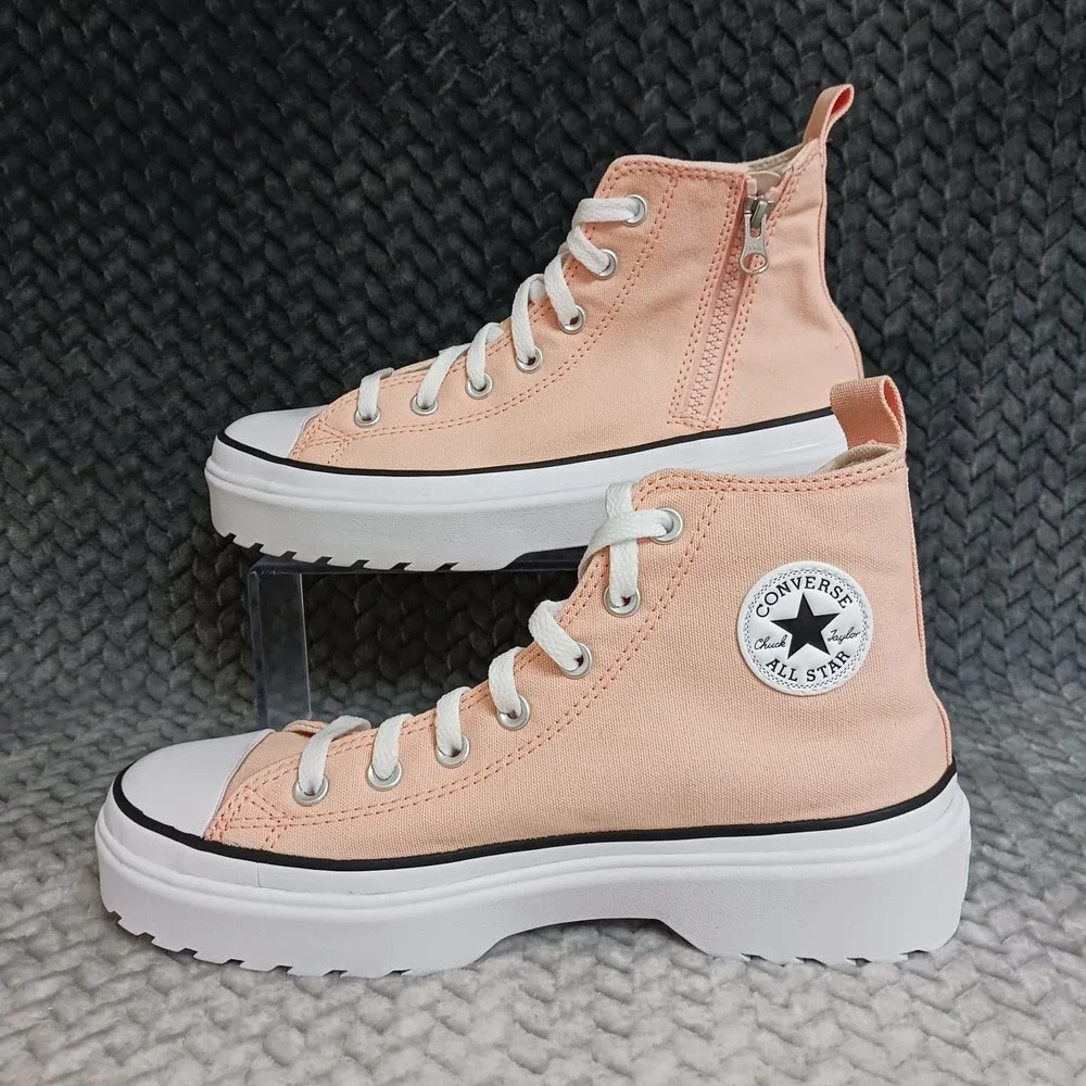 Converse Chuck Lugged Lift Women's Hi Platform Sneaker Coral Peach Canvas Size 9